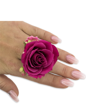 Fuchsia Floral Ring