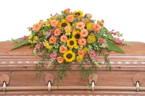 Heaven\'s Sunset Casket Spray - Full
