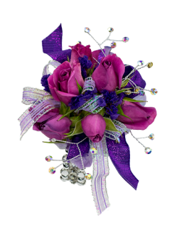 Royal Purple Wrist Corsage