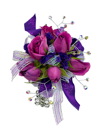 Royal Purple Wrist Corsage